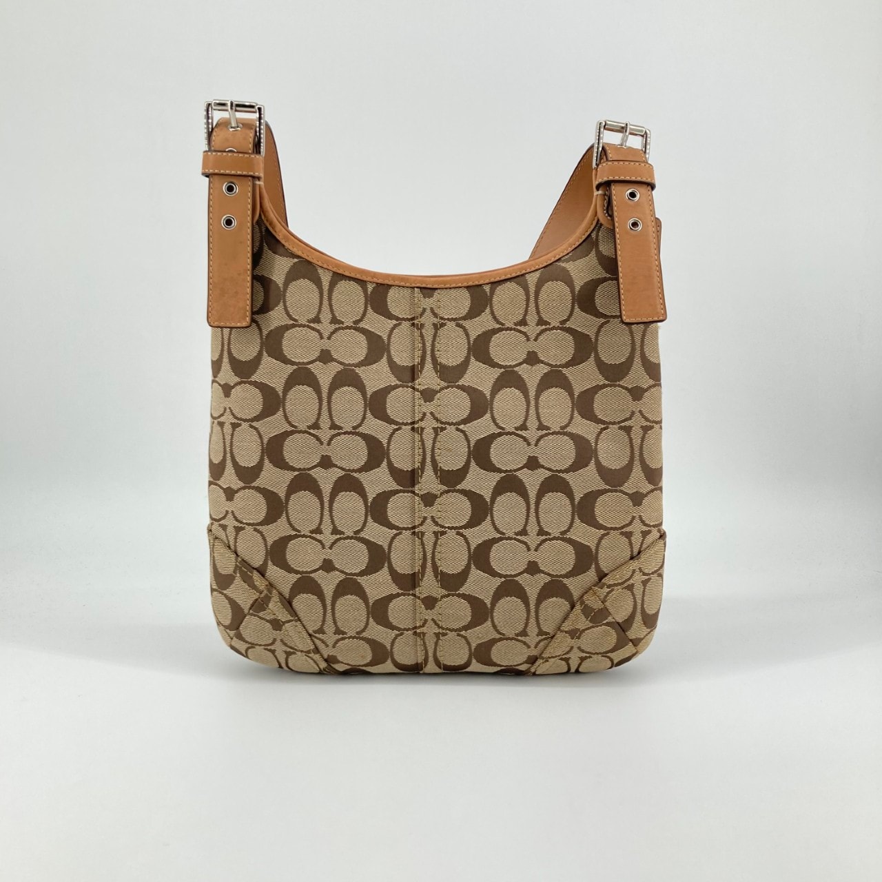 COACH(コーチ) ハンプトンズ シグネチャー F12992 ショルダーバッグ ベージュ