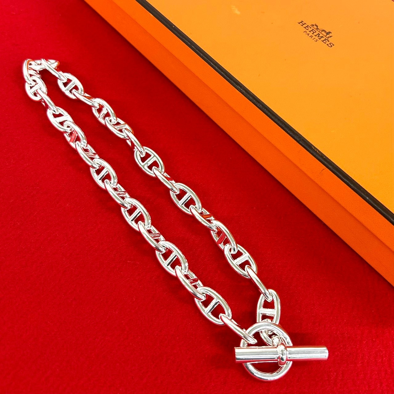 HERMES エルメス シェーヌダンクル GM 29コマ ネックレス シルバー925 ネックレス シルバー
 33917