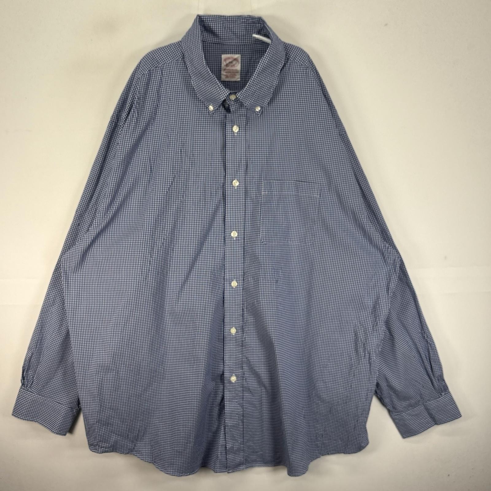 古着 ブルックスブラザーズ Brooks Brothers 長袖シャツ 胸ポケット 2XL ブルー系 チェック メンズ