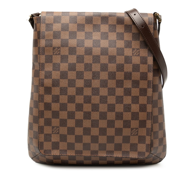 ルイ ヴィトン ダミエ ミュゼット ショルダーバッグ N51302 ブラウン PVC レザー レディース LOUIS VUITTON 【中古】