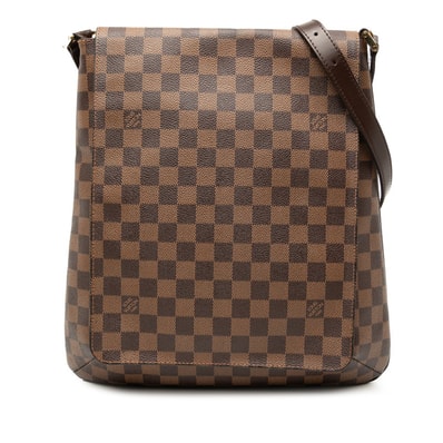 ルイ ヴィトン ダミエ ミュゼット ショルダーバッグ N51302 ブラウン PVC レザー レディース LOUIS VUITTON 【中古】