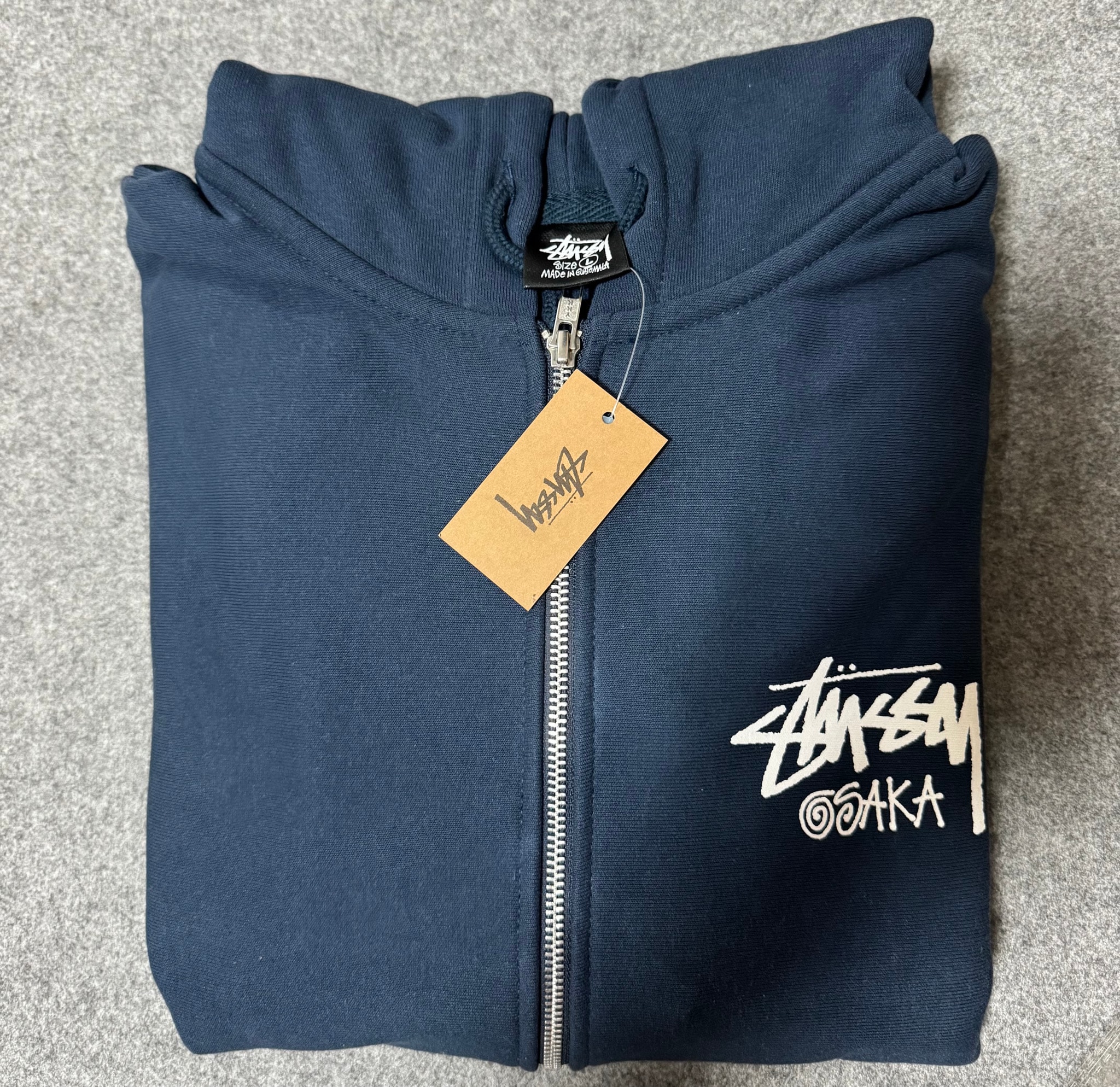 stussy osaka ジップアップパーカ ネイビー