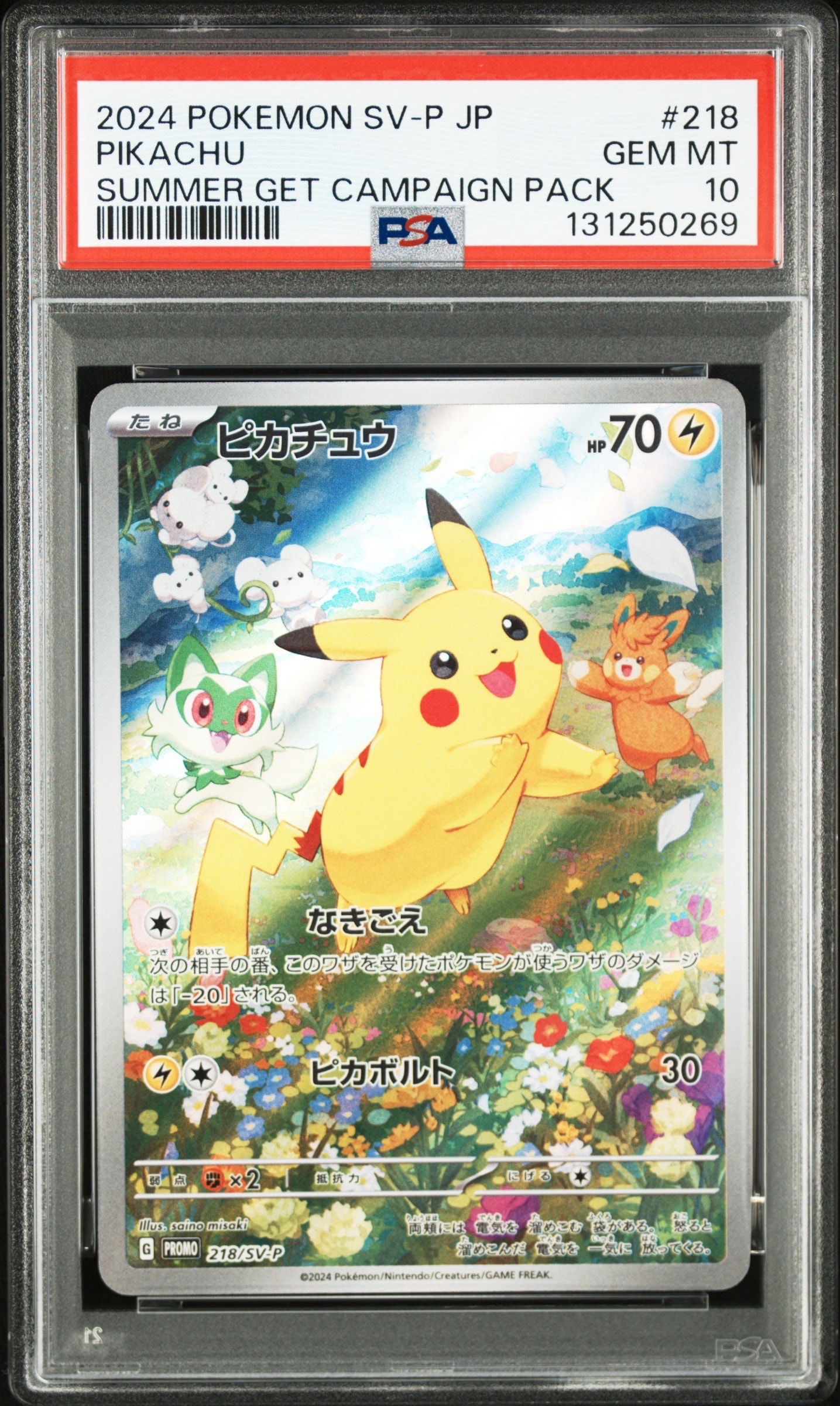 ピカチュウ P [SV-P 218](プロモカードパック「ポケカの夏がキタ!プロモカードGetキャンペーン!」)
