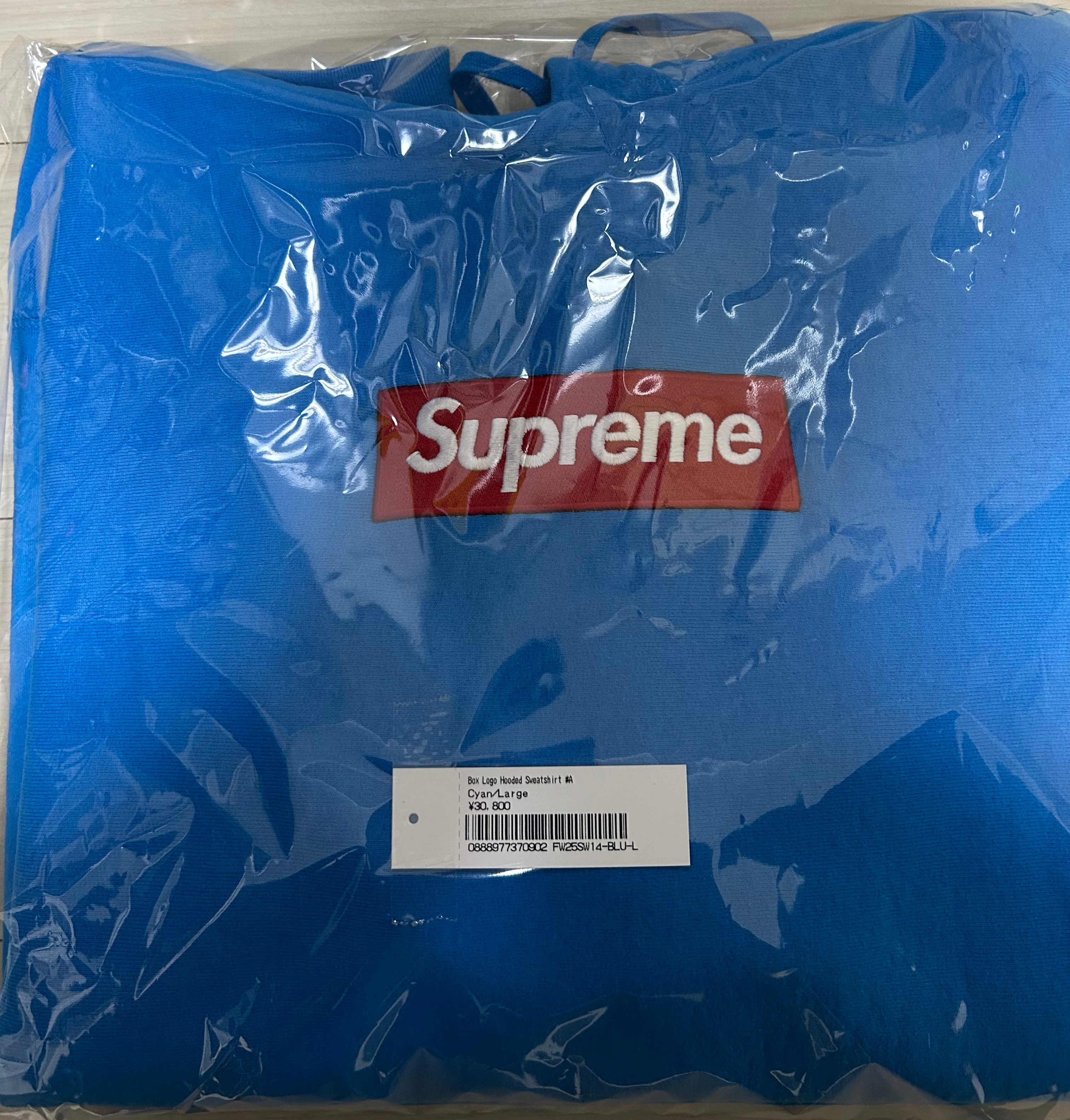 Supreme Box Logo Hooded Sweatshirt (25FW) "Cyan"