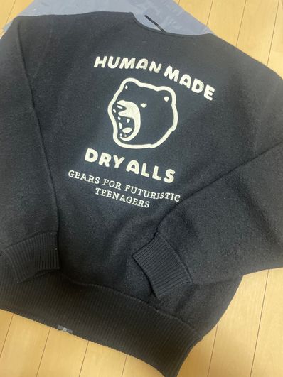 HUMAN MADE WOOL CARDIGAN "Black"