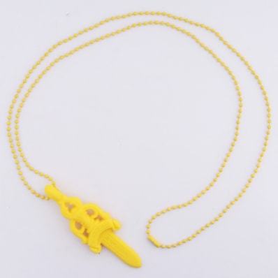 Chrome Hearts Rubber Large Dagger Silicon Necklace "Yellow"