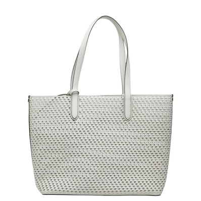 マイケルコース ELIZA ウーブンレザー トートバッグ ショルダーバッグ 30T4GZAT4L ホワイト レザー レディース Michael Kors 中古