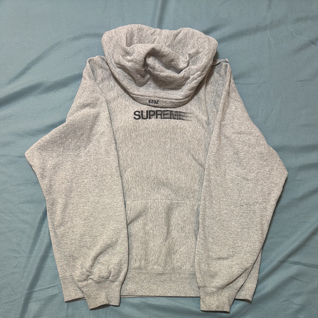 Supreme Motion Logo Hooded Sweatshirt "Heather Grey" (23SS)