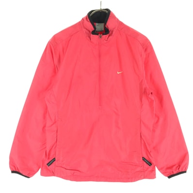 NIKE ナイキ ワンポイントロゴ 長袖 ハーフジップ ジャケット S レッド