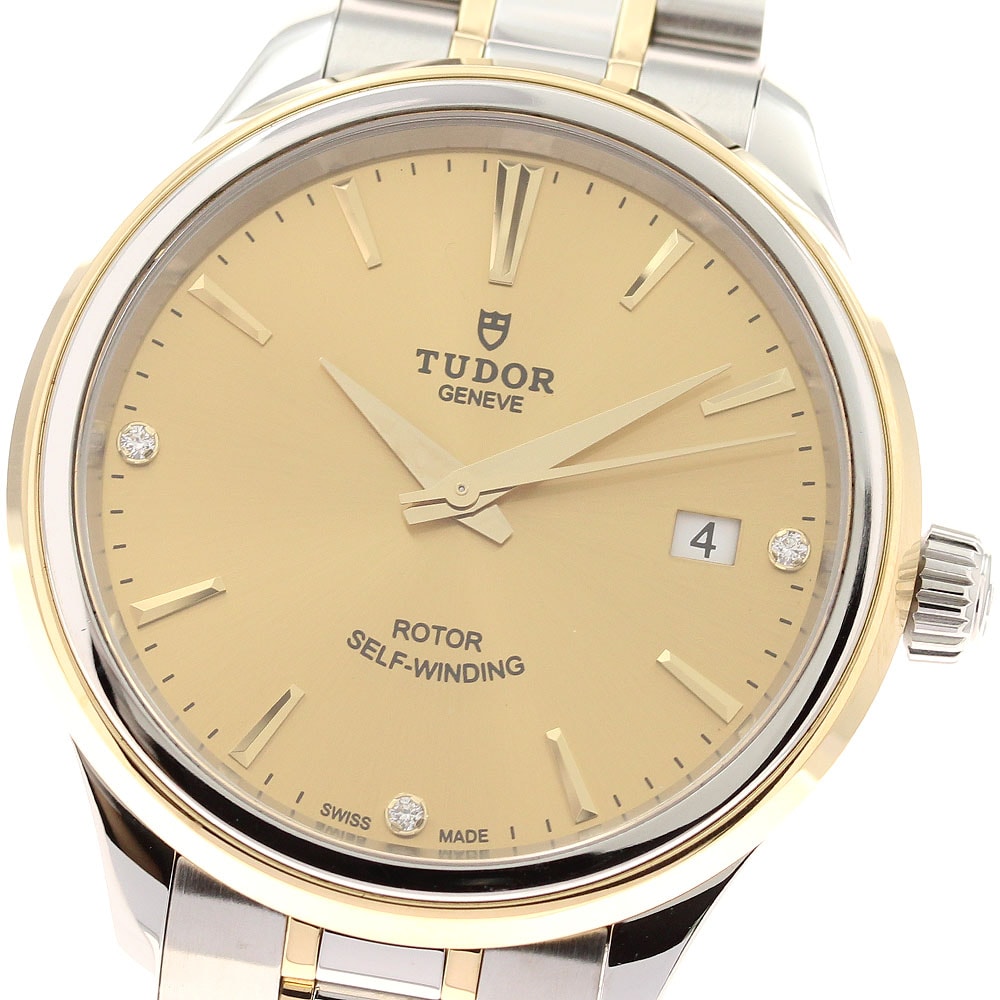 チュードル スタイル デイト 3Pダイヤモンド 12503 メンズ 【中古】