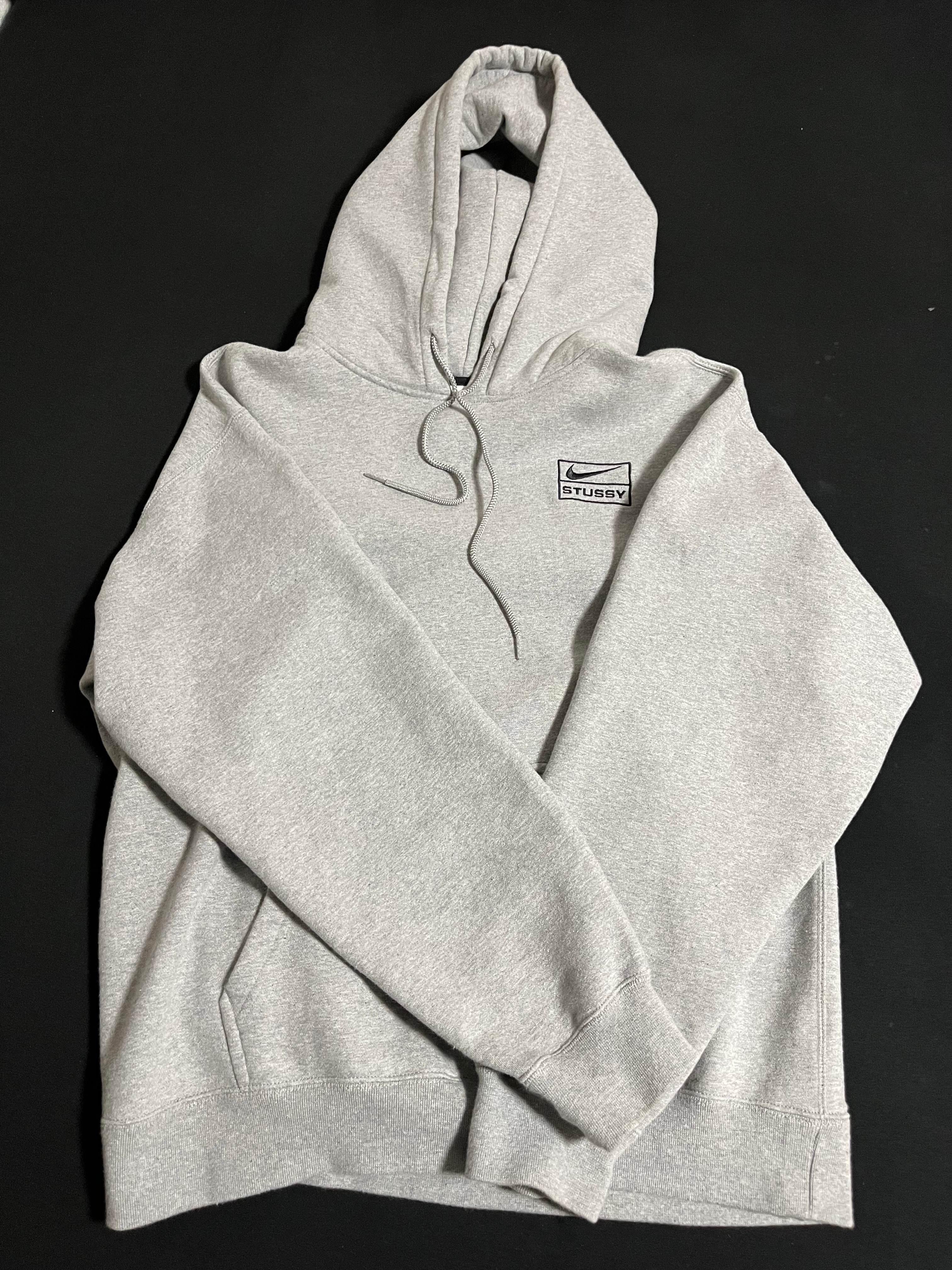 Stussy × Nike NRG Washed Hoodie (US Size) "Grey" DJ9488-063
