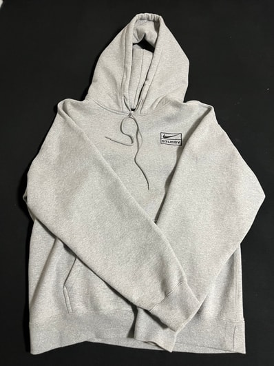 Stussy × Nike NRG Washed Hoodie (US Size) "Grey" DJ9488-063