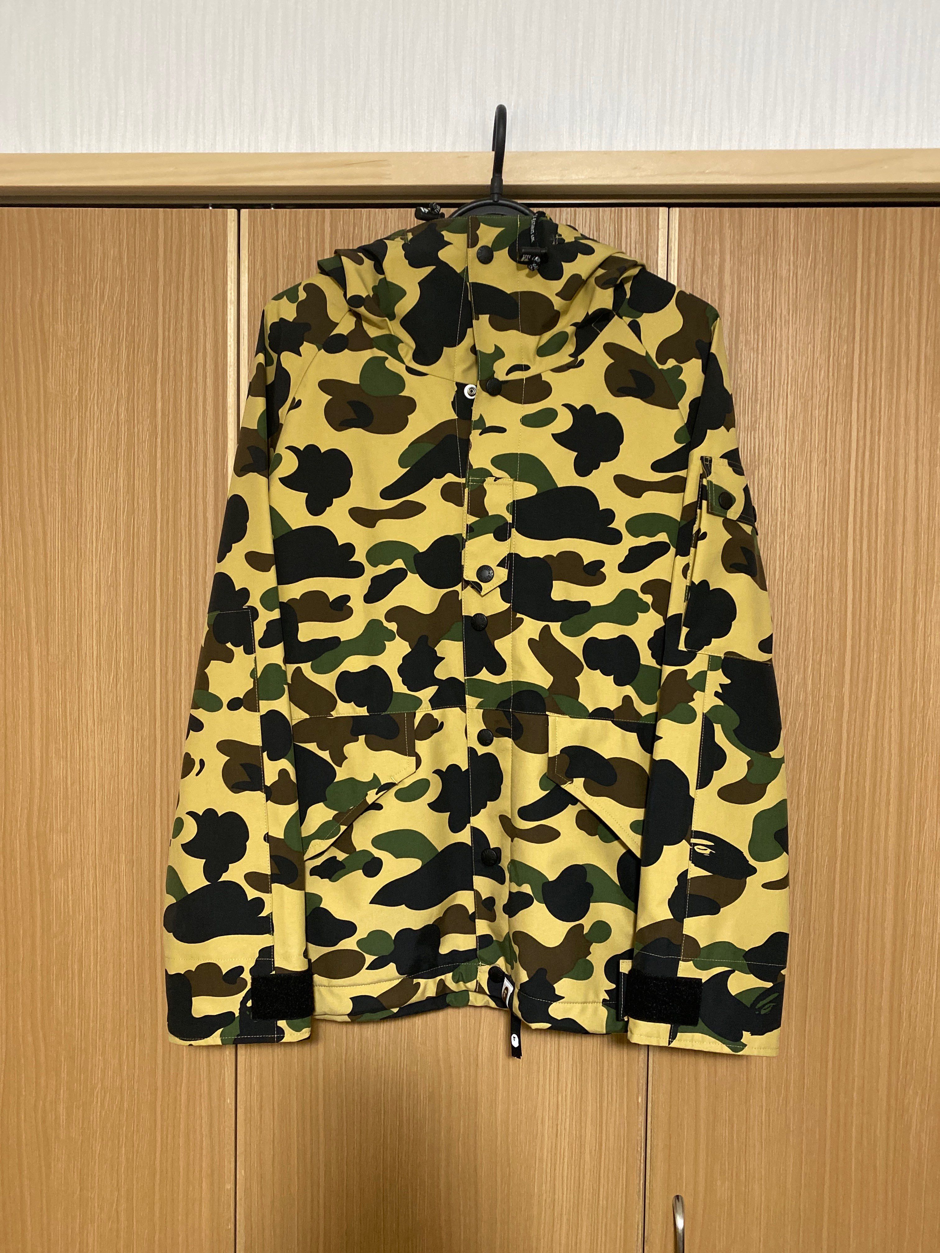 A BATHING APE GORE-TEX 1ST CAMO SNOWBOARD JACKET "Yellow"