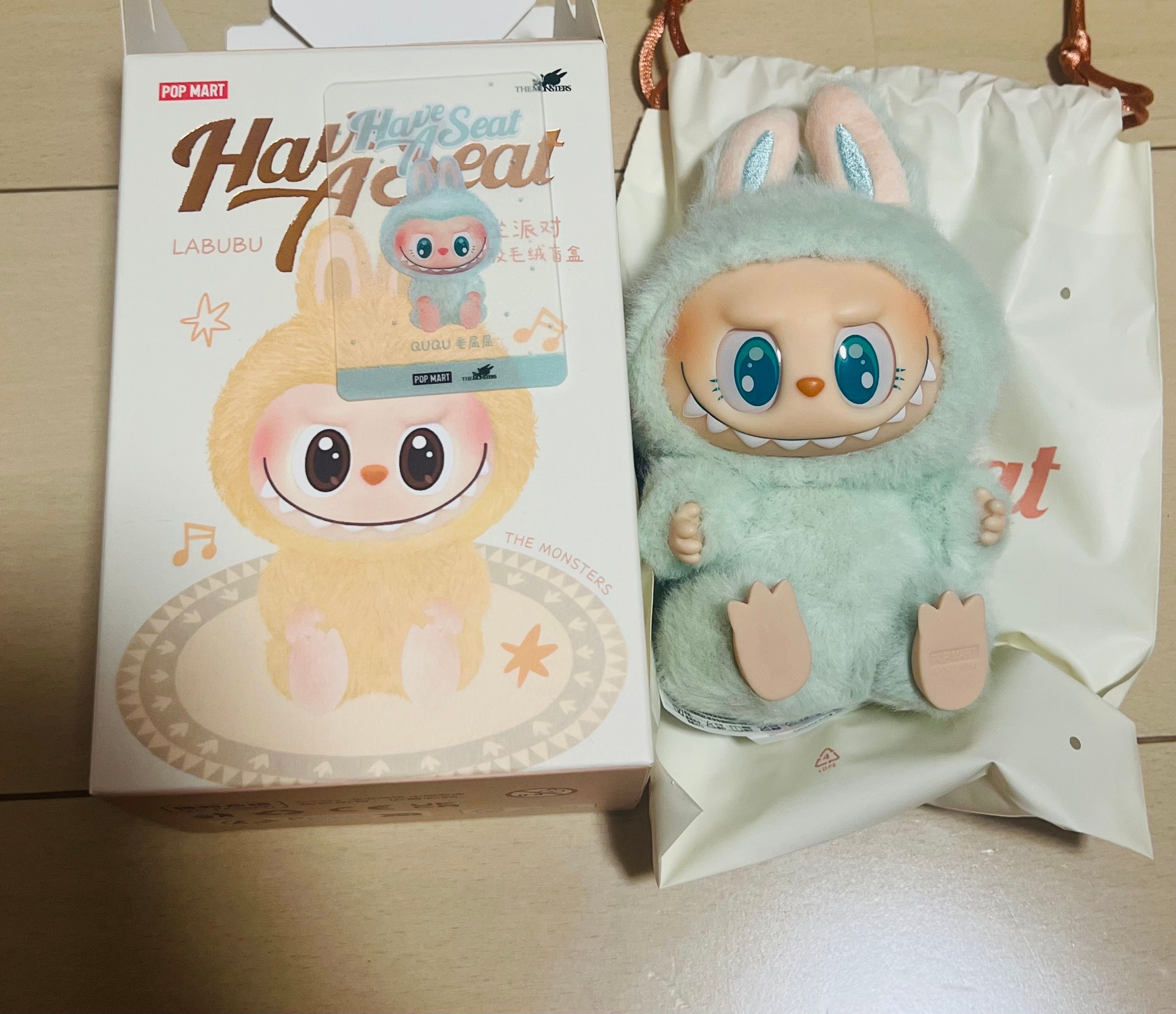 POP MART THE MONSTERS (LABUBU) Have a Seat Plush Series QUQU