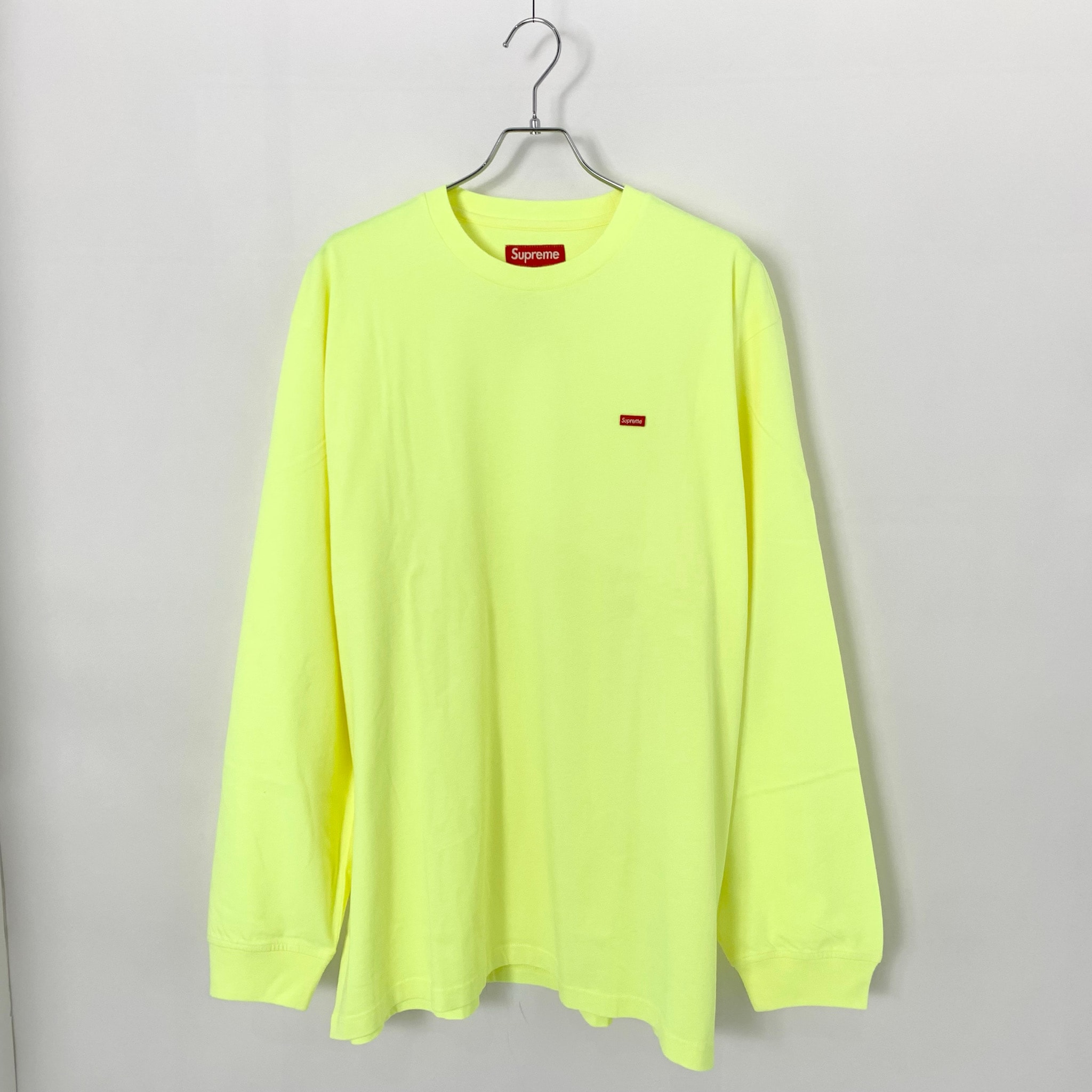 Supreme Small Box L/S Tee (25FW) "Fluorescent Yellow"