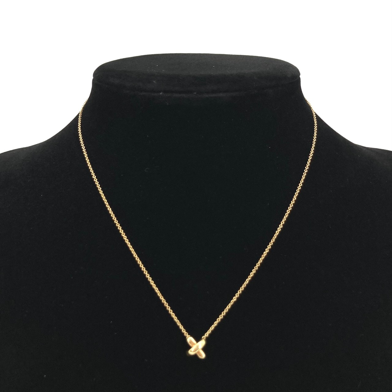 TIFFANY&Co.(ティファニー) クロスステッチ ミニ Au750 ネックレス 2.57g イエローゴールド