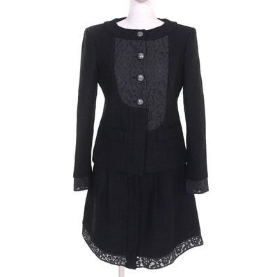 極美品 シャネル ジャケット:36 スカート:38 P51026/P51112