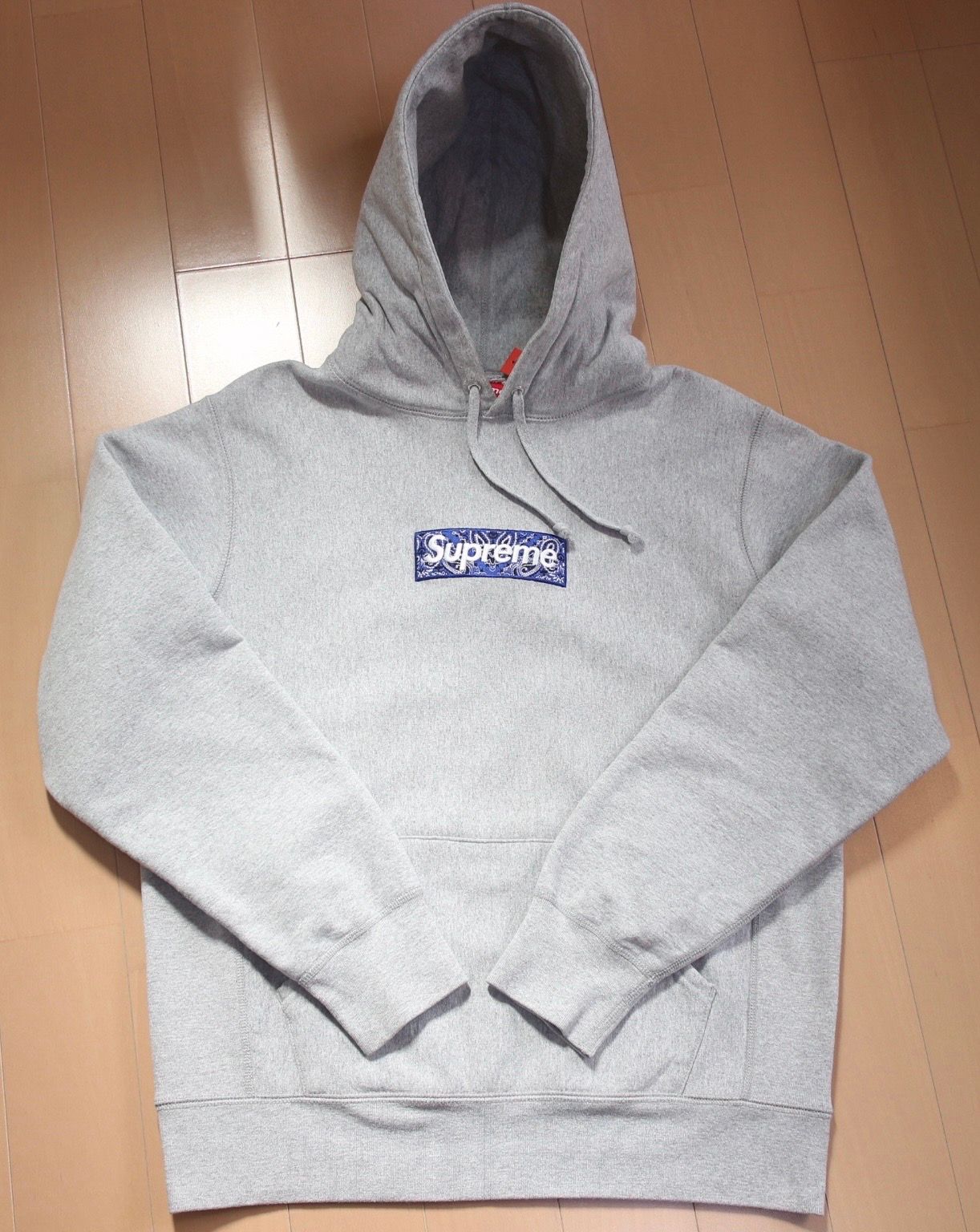 Supreme Bandana Box Logo Hooded Sweatshirt "Grey"