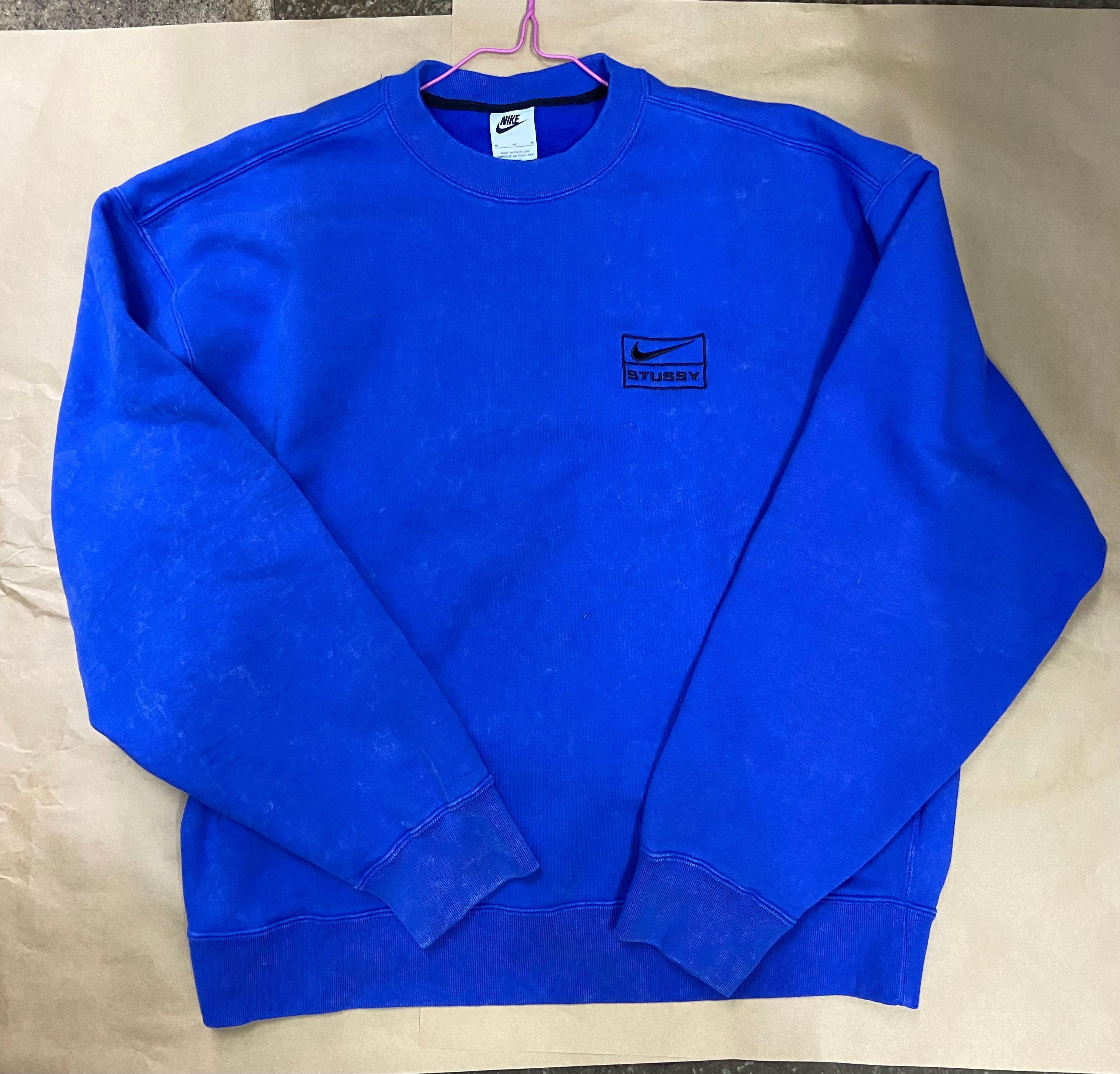 Stussy x Nike Acid Wash Crew (US Size) "Blue" DR4024-480