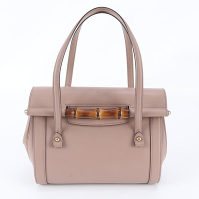 ■極美品 グッチ バンブー 338989 ハンドバッグ レザー