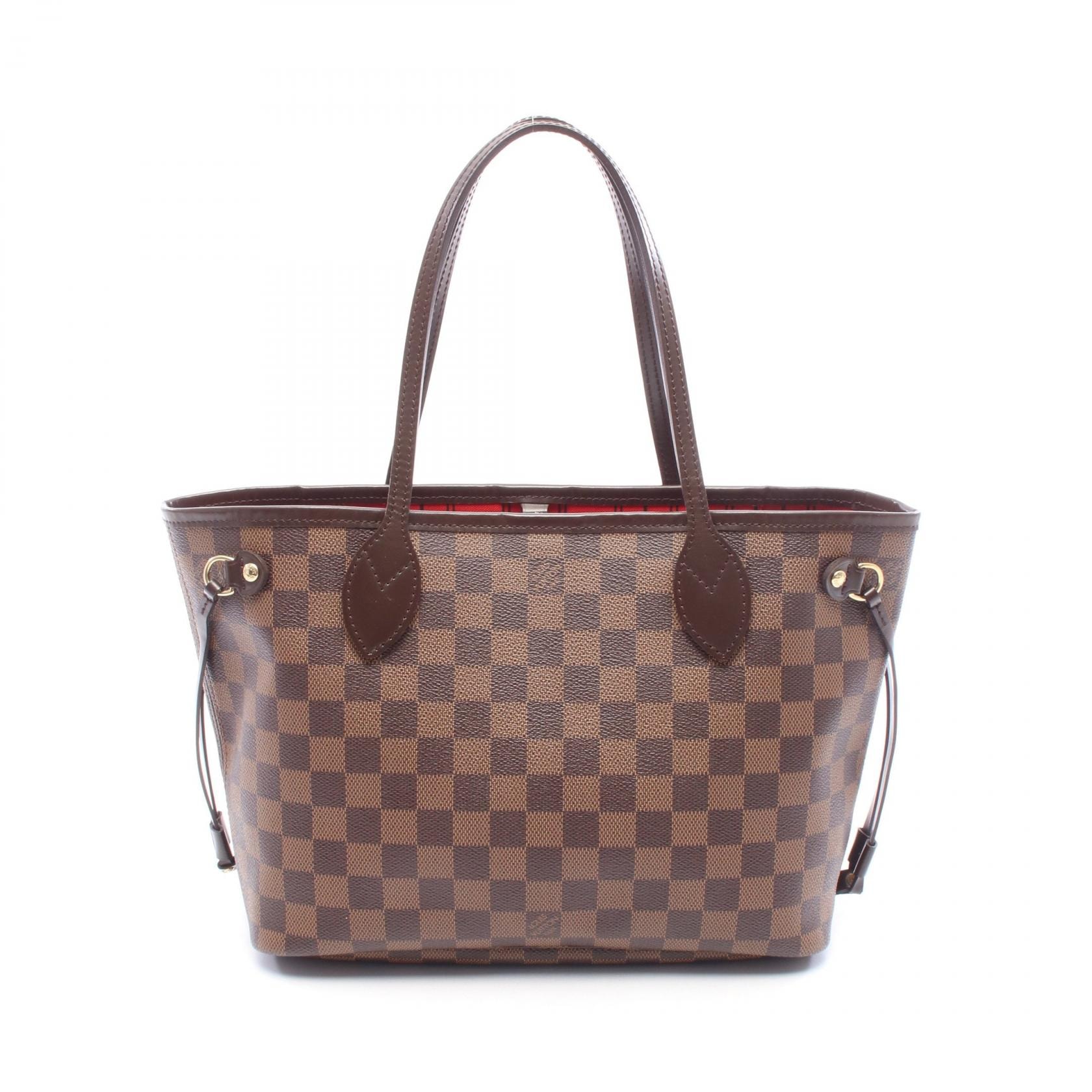 ルイ・ヴィトン LOUIS VUITTON ネヴァーフルPM ダミエエベヌ トートバッグ バッグ PVCコーティングキャンバス レザー ダミエ エベヌ レディース ブラウン系 N51109 【中古】