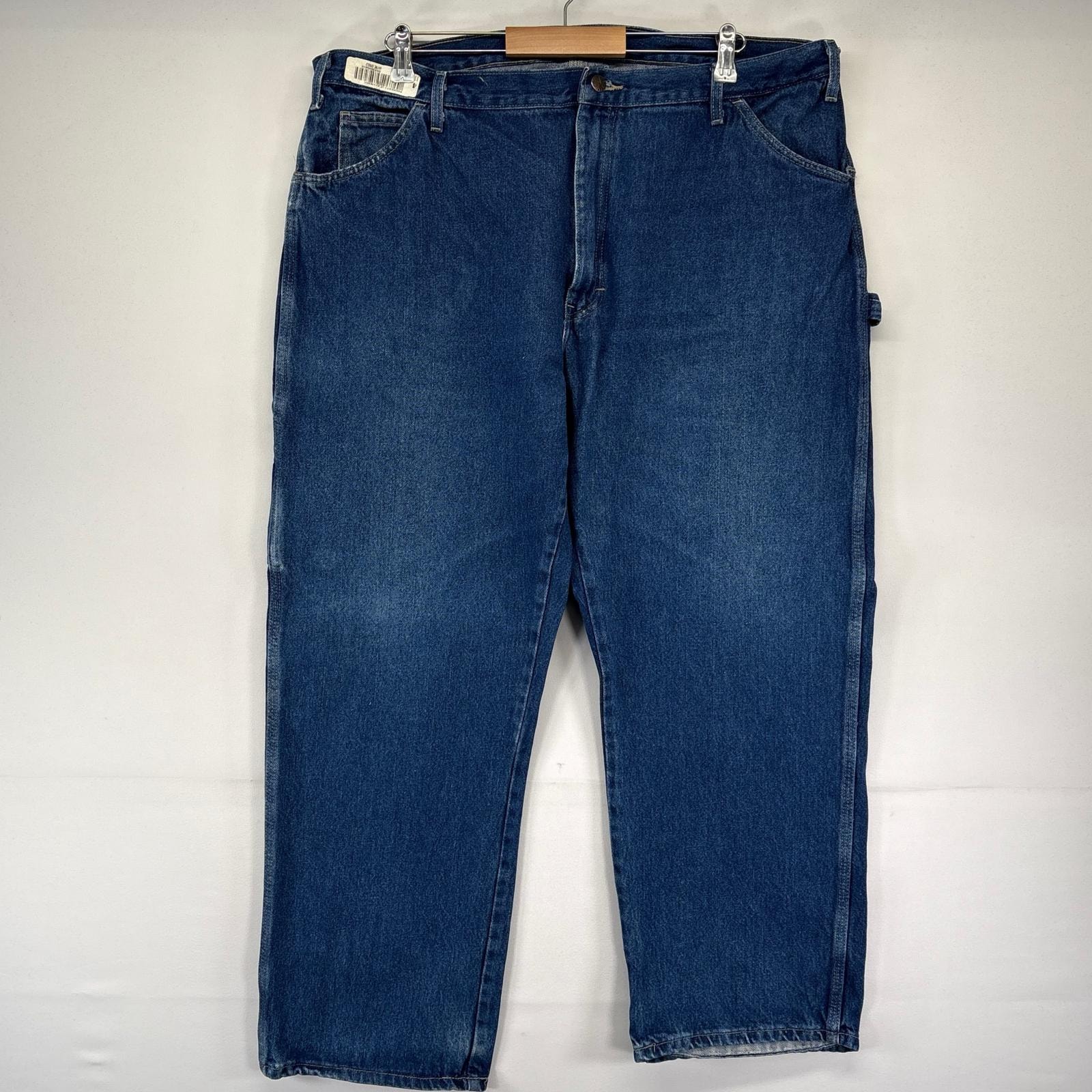古着 ディッキーズ Dickies デニム パンツ デニム ペインターパンツ ワーク 大きいサイズ w42 L30  ブルー系 メンズ