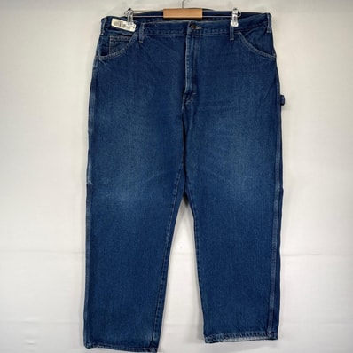 古着 ディッキーズ Dickies デニム パンツ デニム ペインターパンツ ワーク 大きいサイズ w42 L30 ブルー系 メンズ