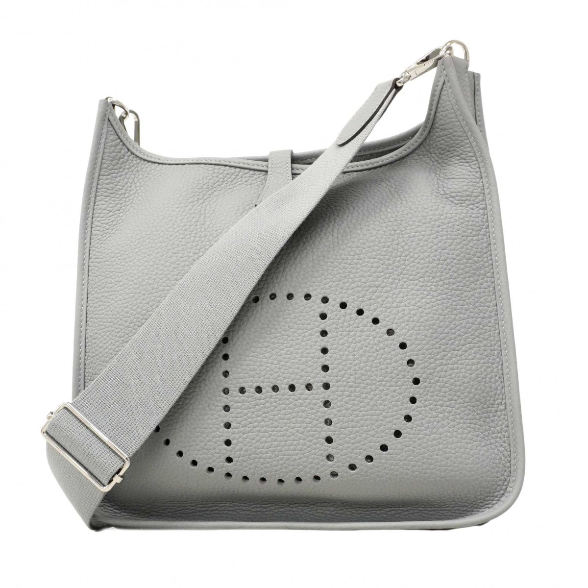 【6dc3092】エルメス ショルダーバッグ エヴリン3PM トリヨンクレマンス グリパンタン シルバー金具 K刻印【中古】レディース