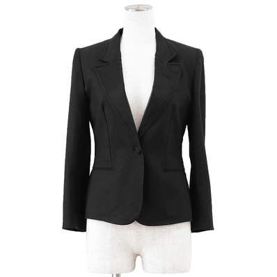 【SALE】DOLCE&GABBANA ドルチェ・アンド・ガッバーナ ジャケット アンコン テーラード サイズ 38 レディース 1B コットン/シルク ストレッチ アウター ブラック 黒 イタリア製