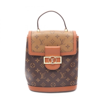 ルイ・ヴィトン LOUIS VUITTON ドーフィーヌ バックパック モノグラムリバース リュックサック バックパック バッグ PVCコーティングキャンバス レザー モノグラム・リバース レディース ブラウン系 M45142