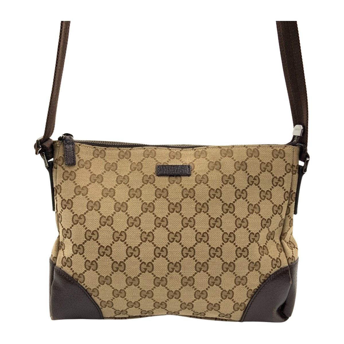 GUCCI グッチ GGキャンバス ショルダーバッグ 114273 ベージュ x ブラウン