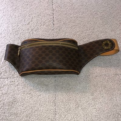 CELINE Macadam PVC Leather Waist Bag "Brown"