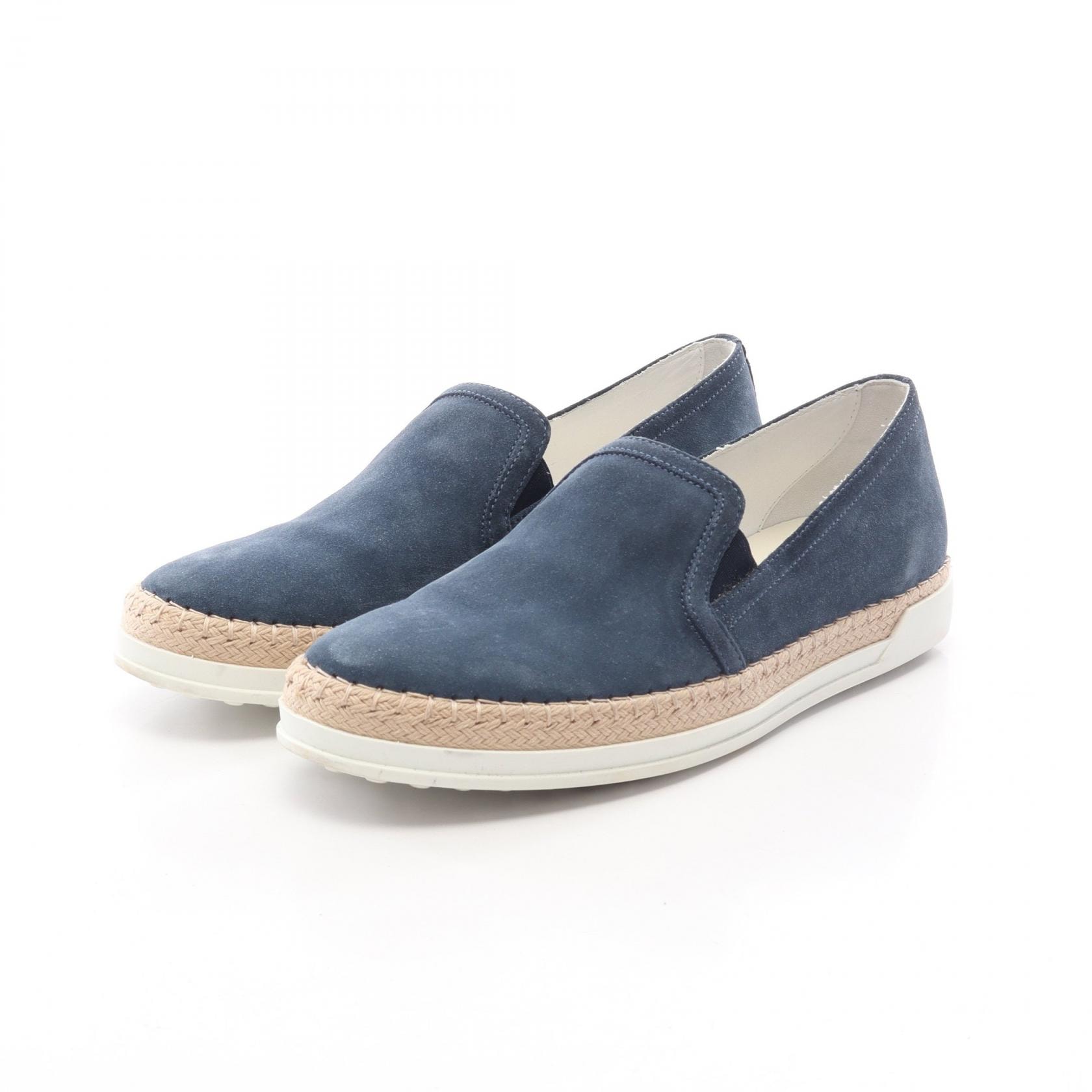 トッズ TOD'S エスパドリーユ スリッポン 靴 スウェード レディース ブルー系 【中古】