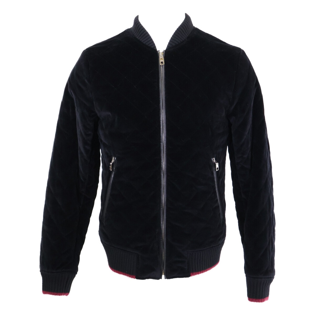 ドルチェアンドガッバーナ 【美品/国内正規】G9LN0T FUVG7 ベロア キルティング 中綿入り ブルゾン 44