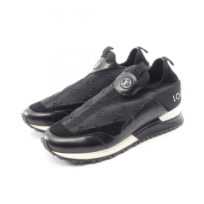 ルイ・ヴィトン LOUIS VUITTON ランアウェイライン モノグラム 日本限定 スリッポン 靴 スウェード ファブリック メンズ ブラック系 【中古】