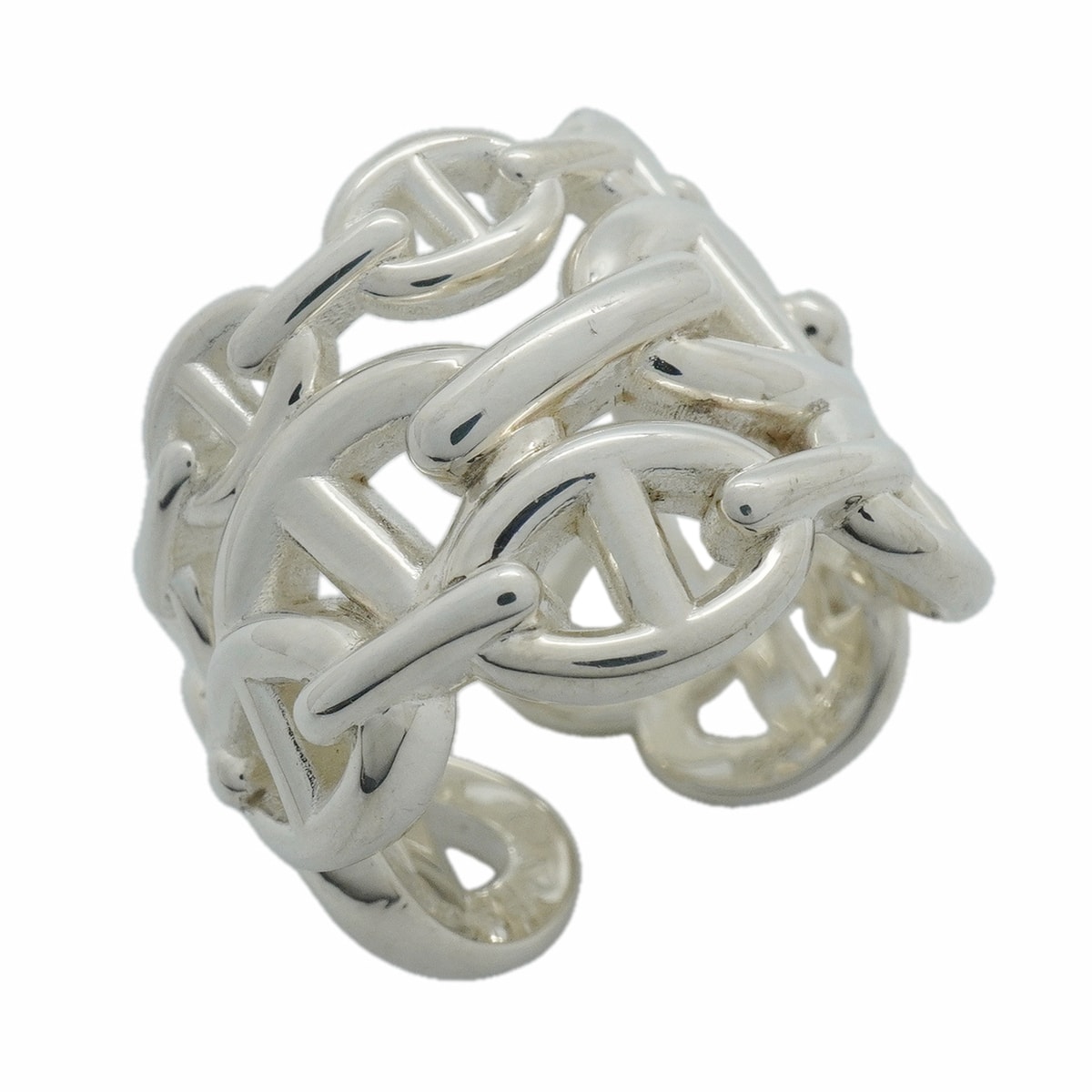 Hermes Chaine D'ancre Enchainee Ring GM Large Model "Silver"