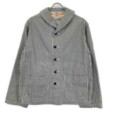 ザリアルマッコイズ MJ26004 NXSX60826 ホワイト×ネイビー U.S. NAVY STRIPED DUNGAREE JUMPER 38