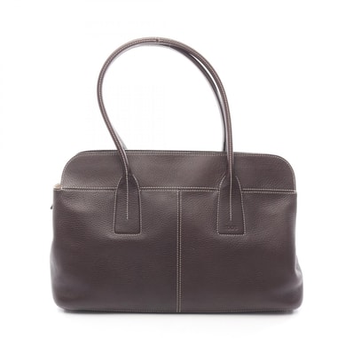 トッズ TOD'S トートバッグ バッグ レザー レディース ブラウン系 【中古】