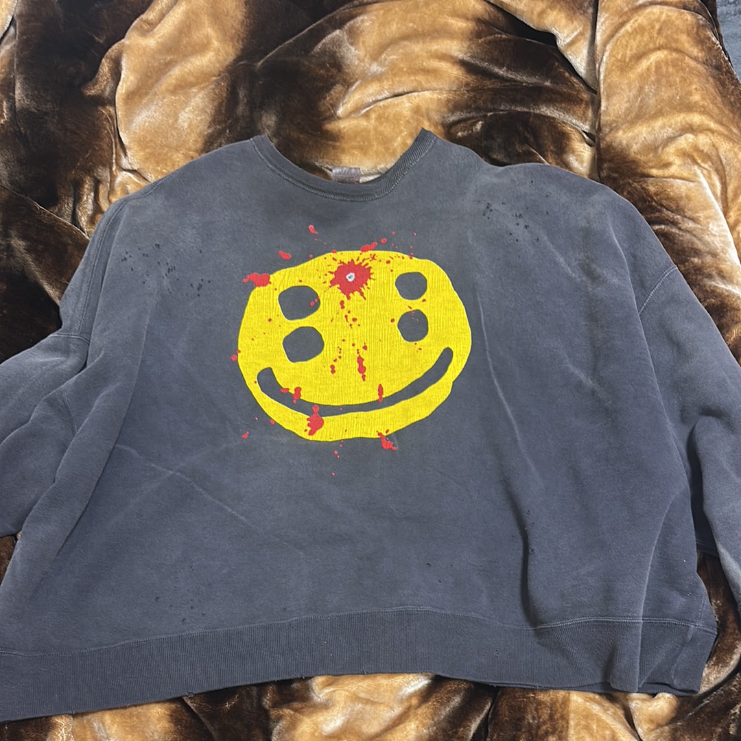 Saint Mxxxxxx x Cactus Plant Flea Market Smile Sweat Shirt "Black"