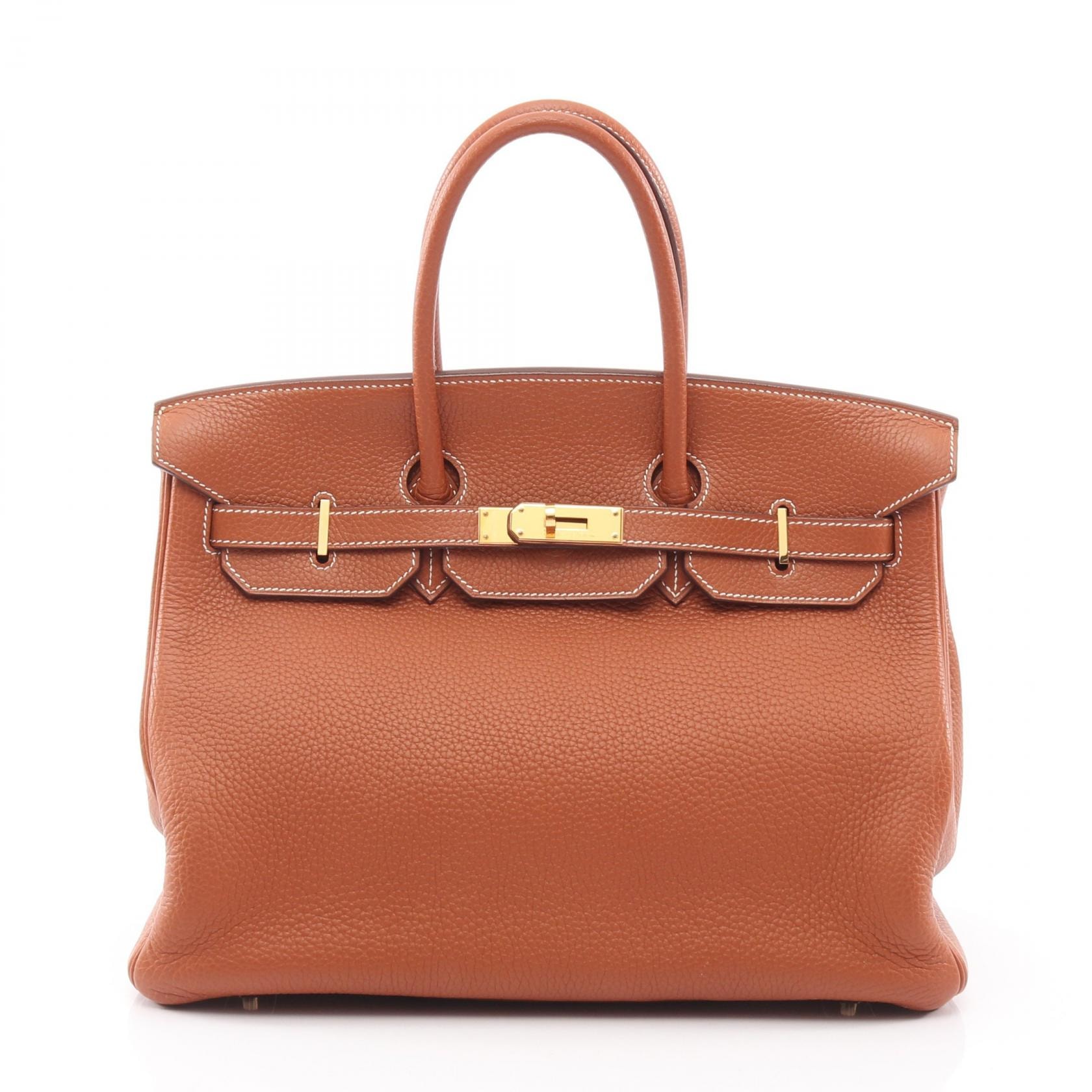 エルメス HERMES バーキン35 ハンドバッグ バッグ レザー トリヨンクレマンス トリヨンクレマンス エトリュスク □I刻印(2005年製造) レディース ブラウン系 【中古】