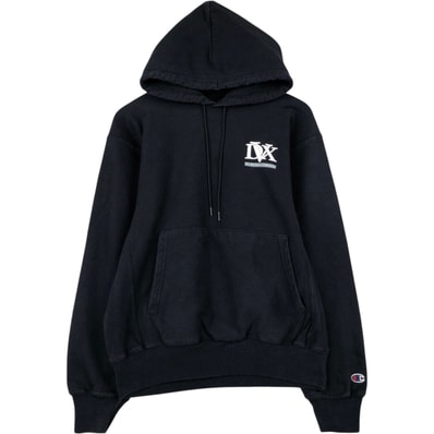 古着 00年代 チャンピオン Champion PREMIUM REVERSE WEAVE プレミアムリバースウィーブ R.J. Devereaux Corporation アドバタイジング スウェットプルオーバーパーカー メンズM相当/eaa645450