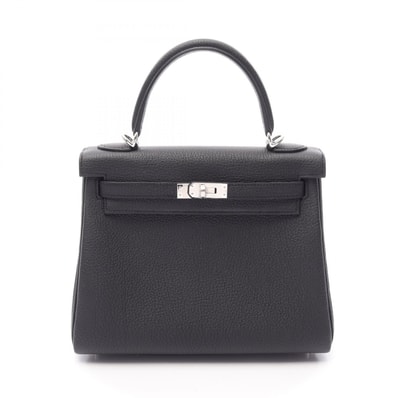 エルメス HERMES ケリー25 内縫い 2WAY ハンドバッグ バッグ トゴ トゴ レディース ブラック系 【中古】
