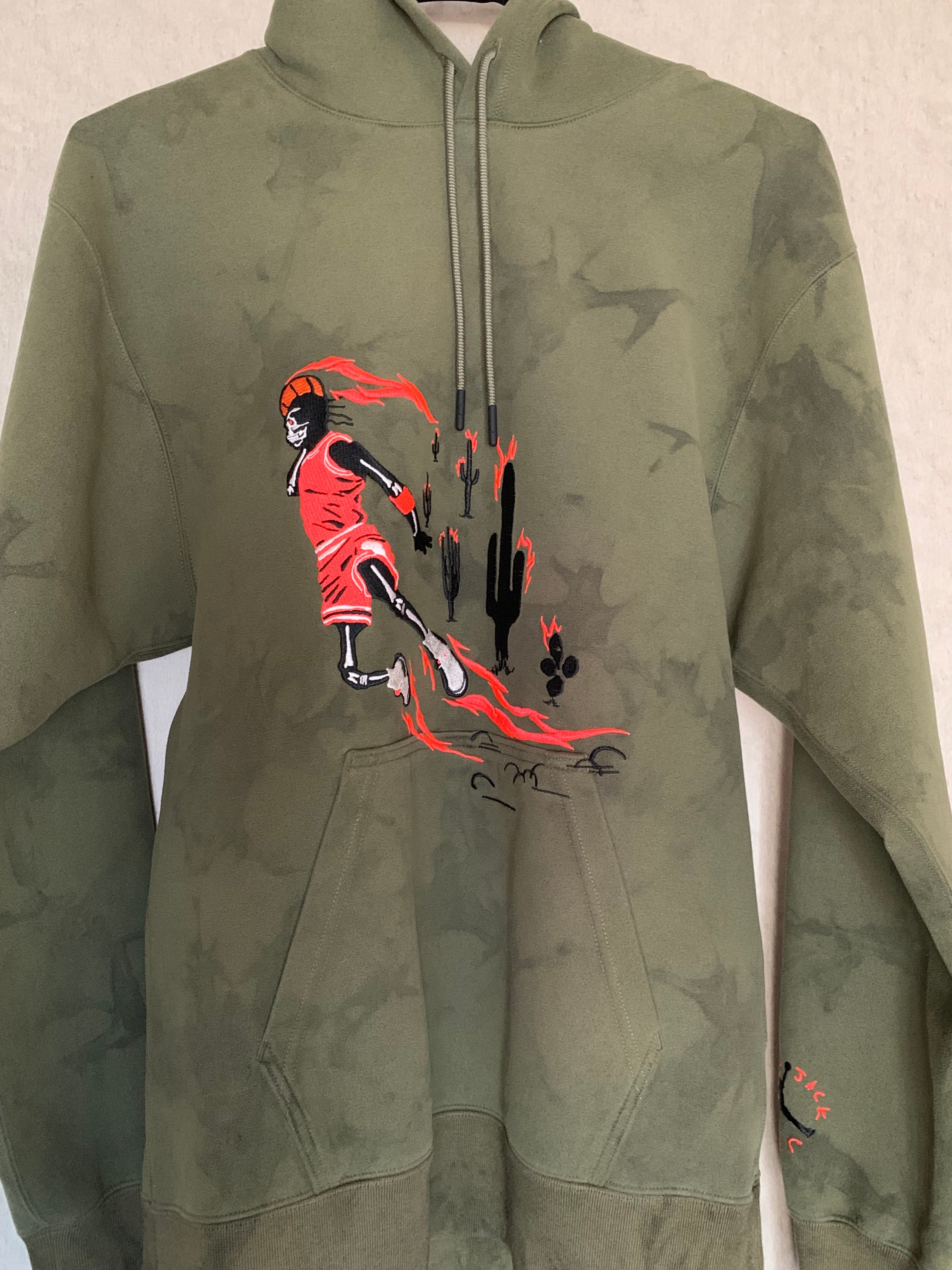 Air Jordan x Travis Washed Suede Hoodie "Olive"