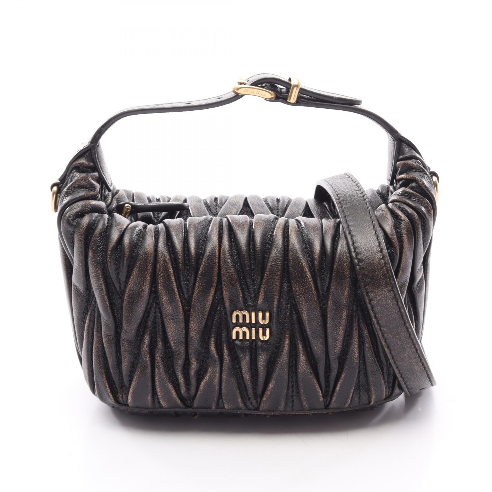 ミュウミュウ マテラッセ 2WAY バッグ A+ (新品・未使用(ワケあり))】ミュウ ミュウ Miu Miu マテラッセ 2WAY