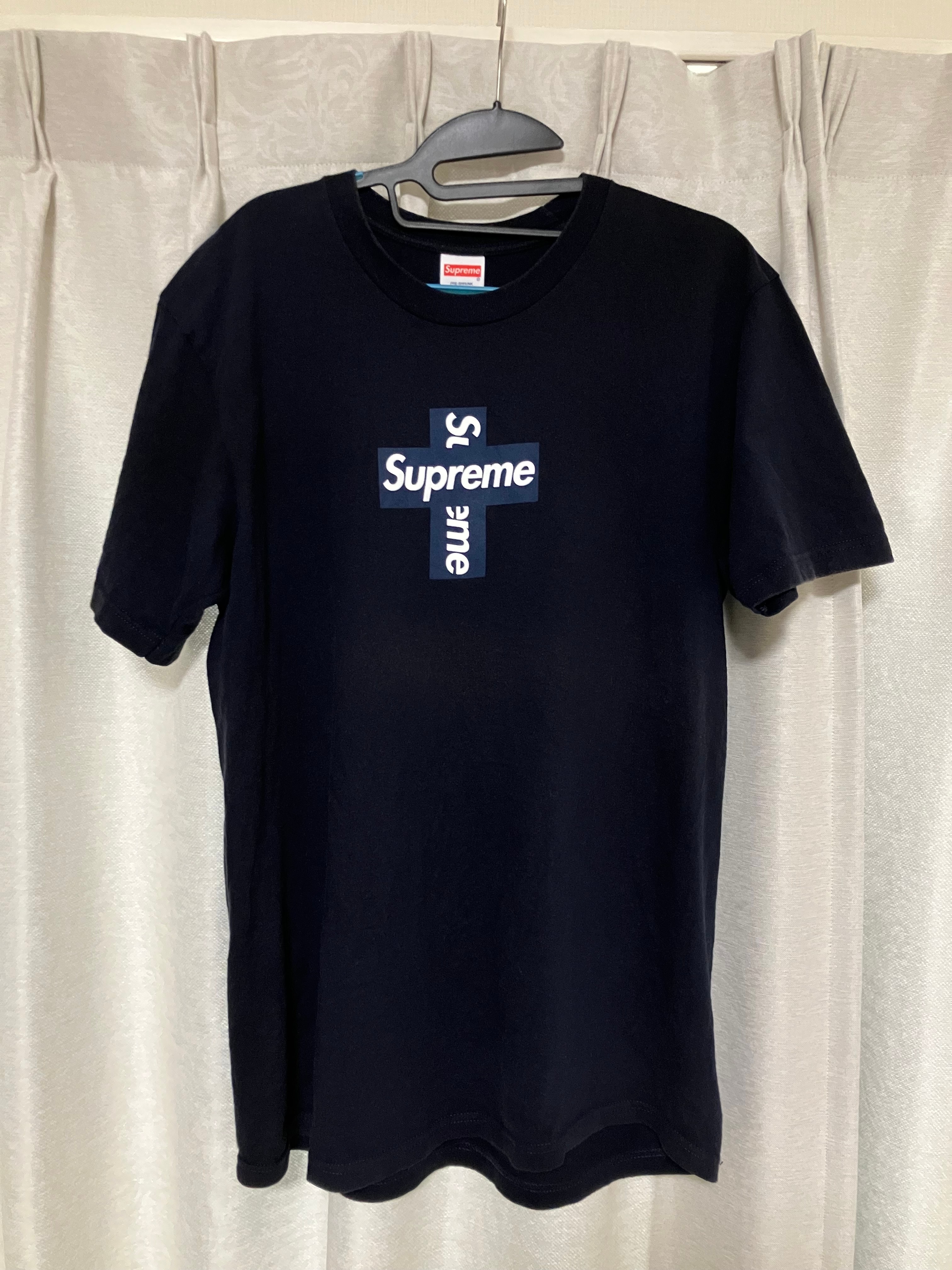 Supreme Cross Box Logo Tee "Navy"