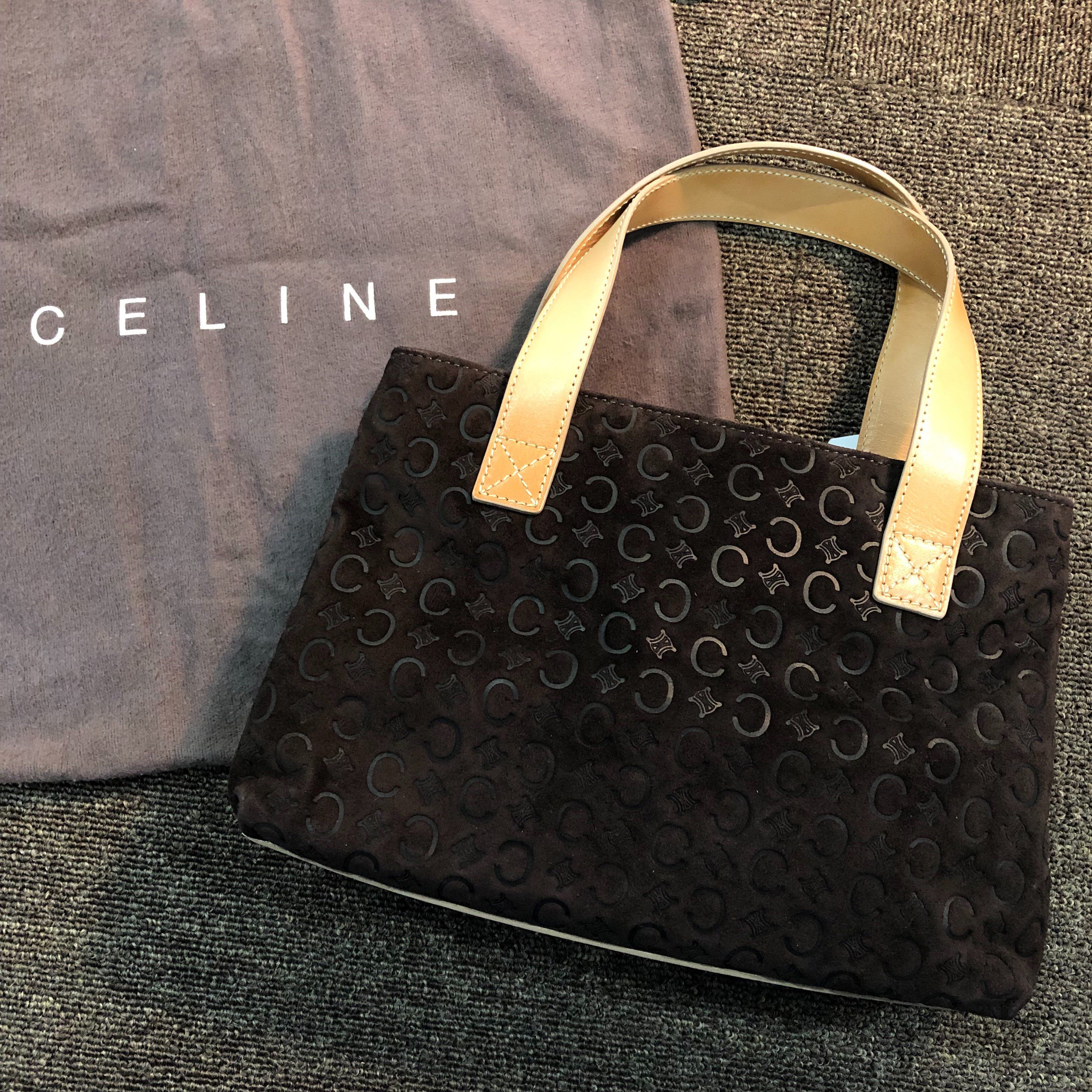 CELINE Macadam Suede Handle Bag "Black"