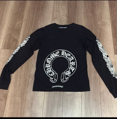 Chrome Hearts Horseshoe Floral Cross L/S T-Shirt "Black"