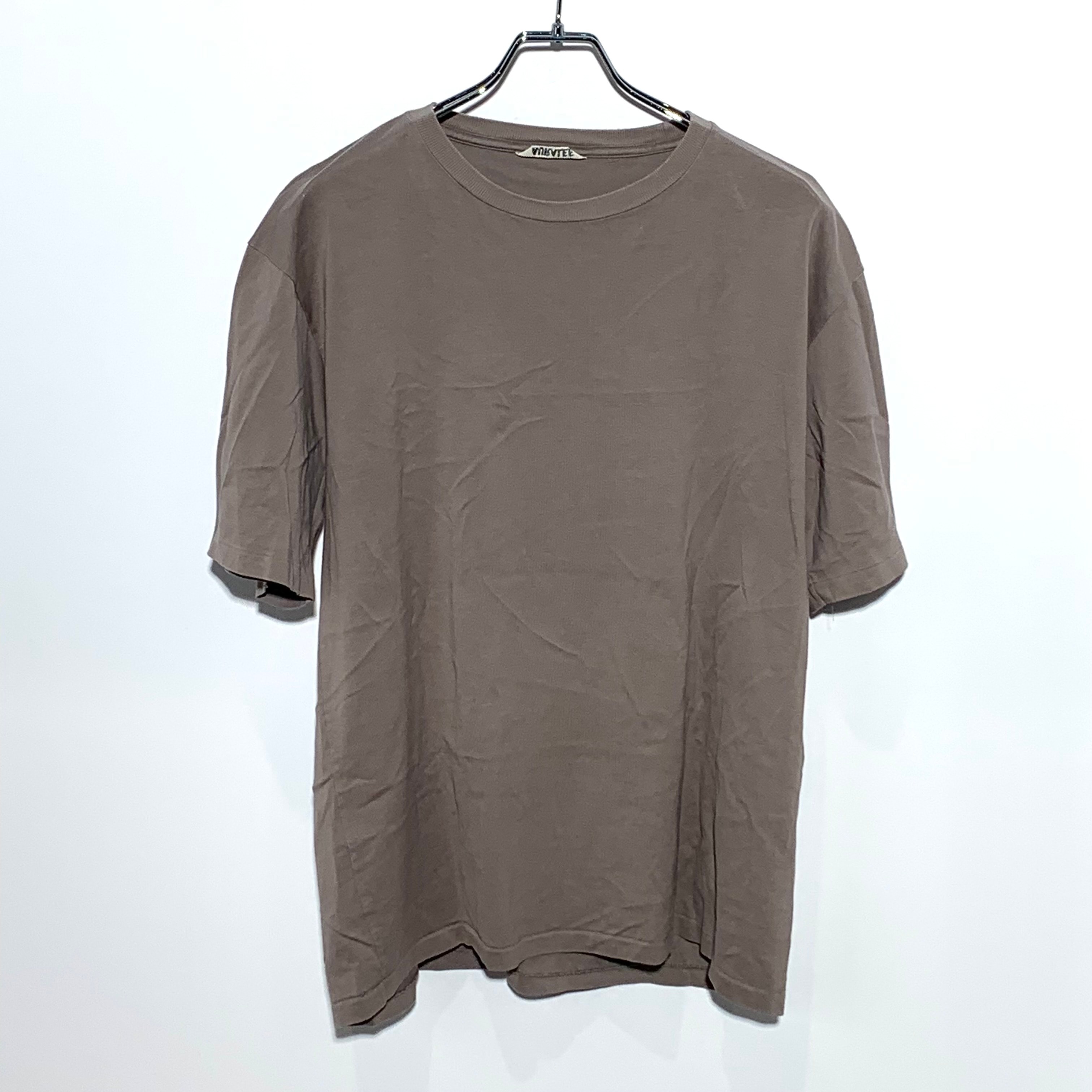 AURALEE LUSTER PLAITING TEE LIGHT BROWN