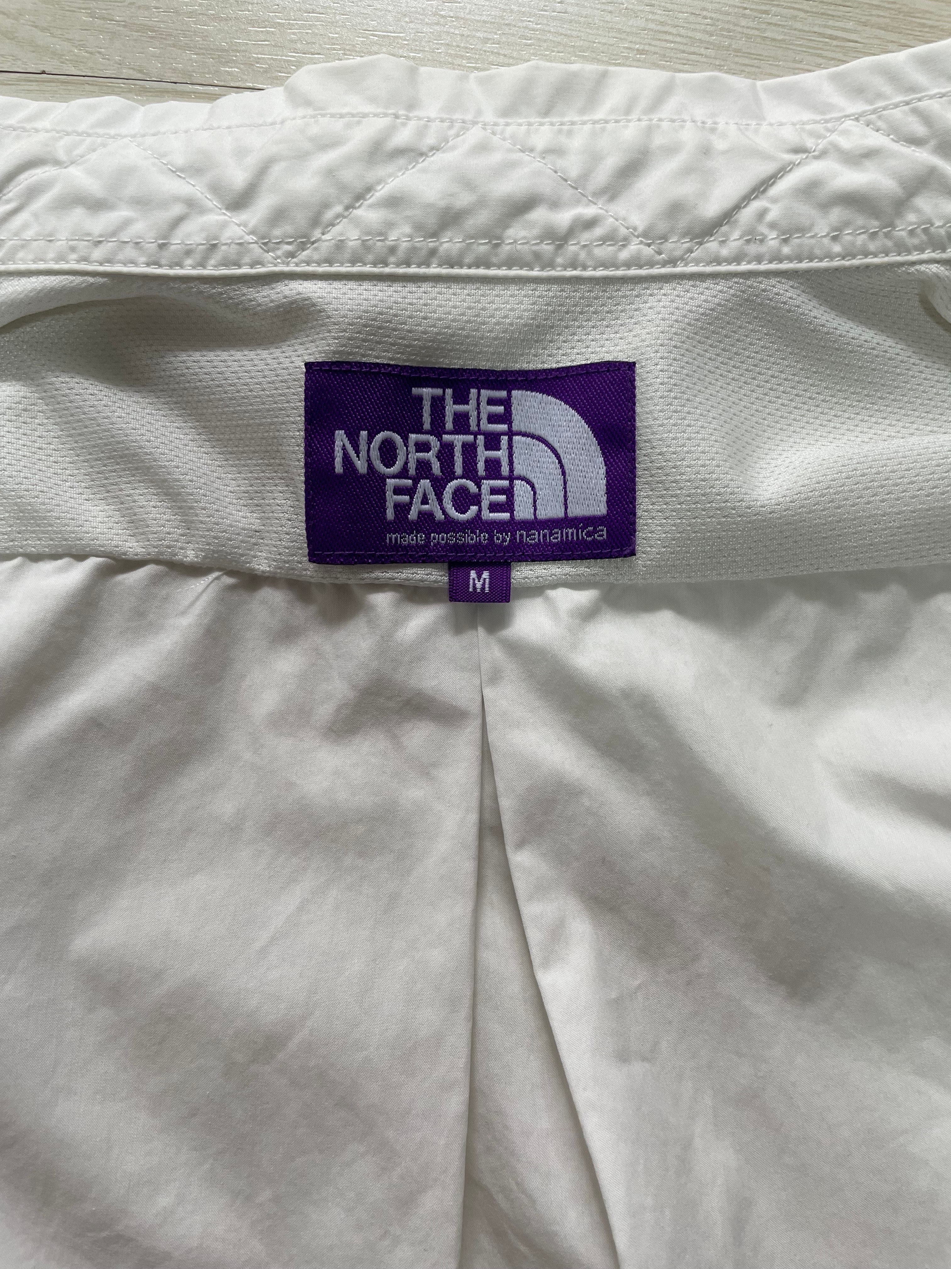 THE NORTH FACE ノースフェイス NT3004N PURPLE LABEL パープルレーベル  タイプライター スナップボタン 長袖 シャツ ホワイト