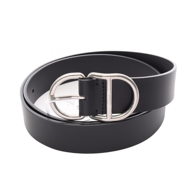 ディオール・オム DIOR HOMME CD シルバー金具 ベルト 衣料品 レザー メンズ ブラック系 4710PDTOLH00N95 【新品】